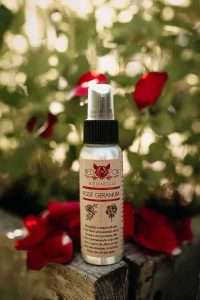 image of rose geranium body spray product